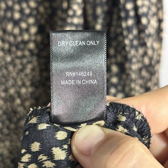 Aakaa Women's Size Small Black Satin Cheetah Animal Print Wrap Maxi Dress NWT - Picture 10 of 10